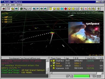 Screenshot of SynSpace 1.0